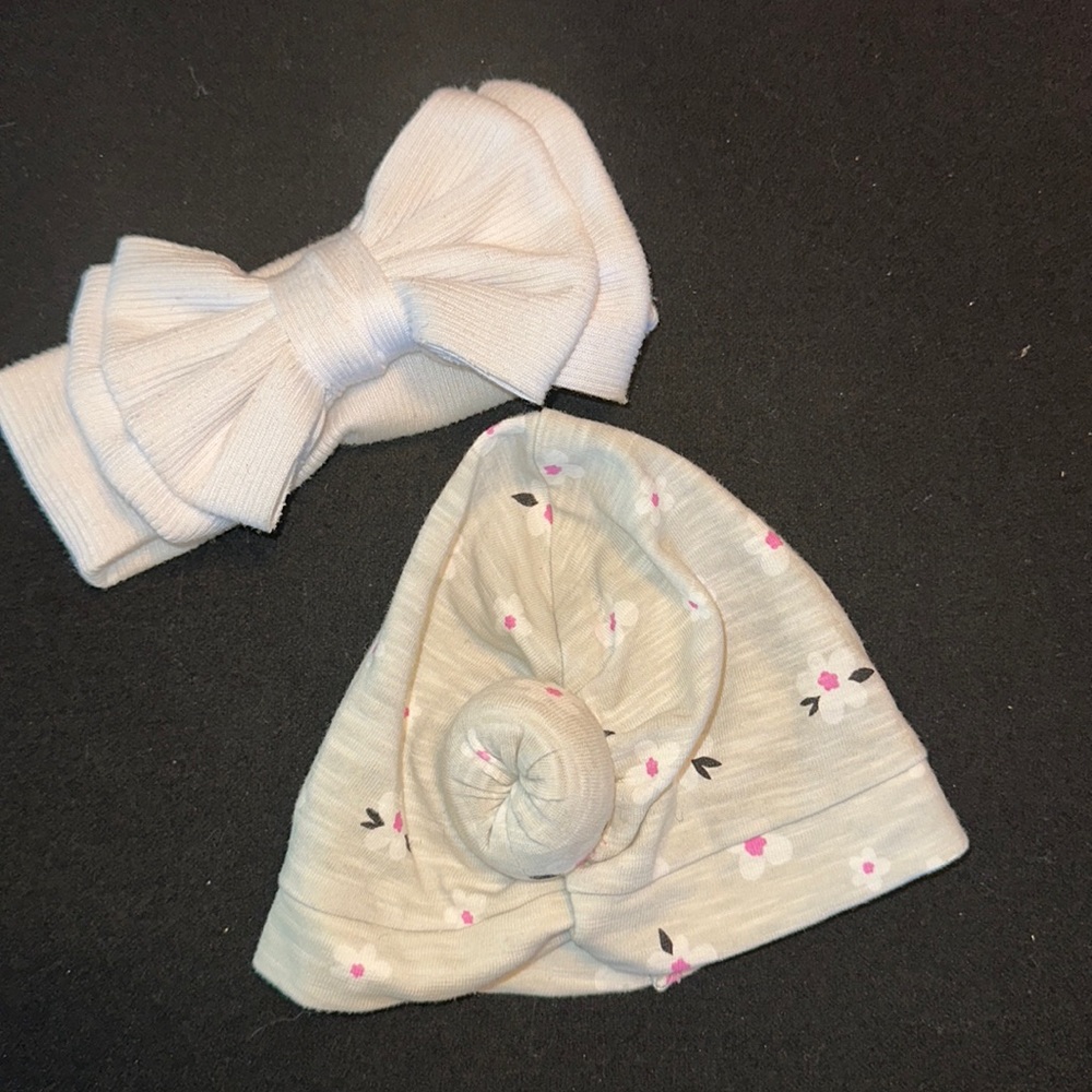 Knotted turban & bow headband bundle